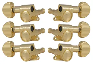 Grover 205G Mini Rotomatics w/Round Button, 3+3 - Gold
