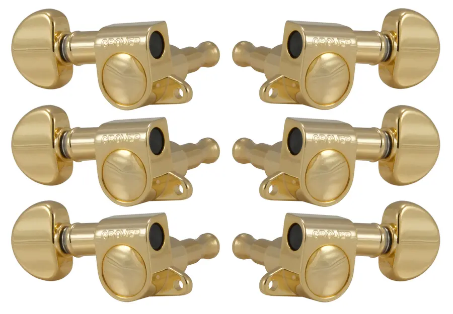 Grover 205G Mini Rotomatics w/Round Button, 3+3 - Gold 