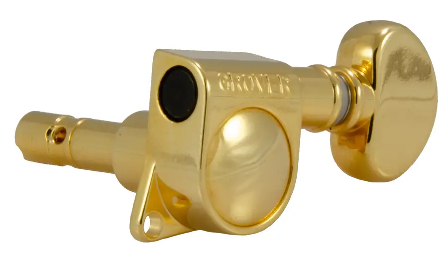 Grover 406G Mini Locking Rotomatics w/Round Button, 3+3 - Gold 