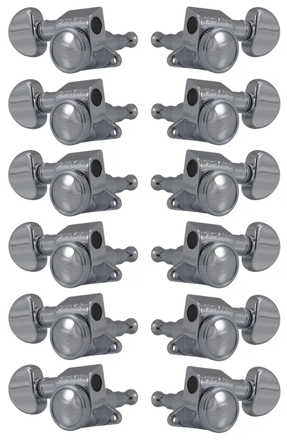 Grover 505C12 Mini Roto-Grip Locking Rotomatics, 12-String, 6 + 6 - Chrome 