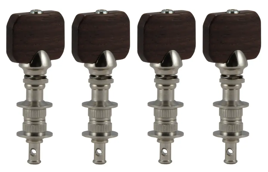 Grover 870BR Sta-Tite Dulcimer Pegs w/Rosewood Button - 4 pcs. - Nickel 