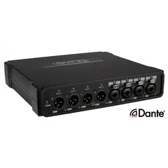 SYNQ DBT-44 Dante Audio bridge 4 x XLR inn,4 x XLR ut, 8 x 8 Matrix
