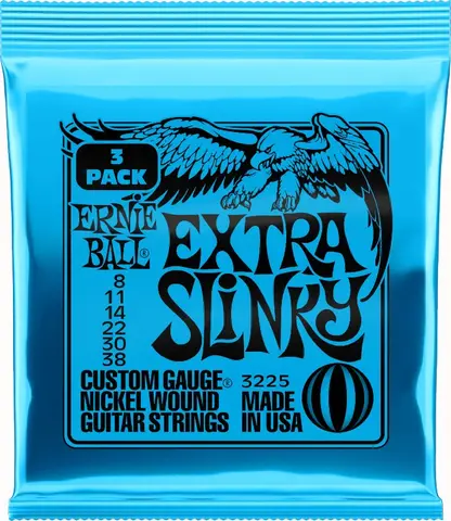 Ernie Ball 3225 Extra Slinky Nickel (008-038) 3-pack