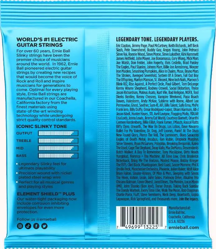 Ernie Ball 3225 Extra Slinky Nickel (008-038) 3-pack 