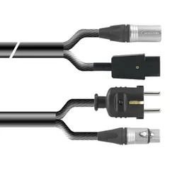 PROAUDIO TOUR66450L10BK Kombikabel 10m, XLRm-XLRf + Shuko/EUR, Sort