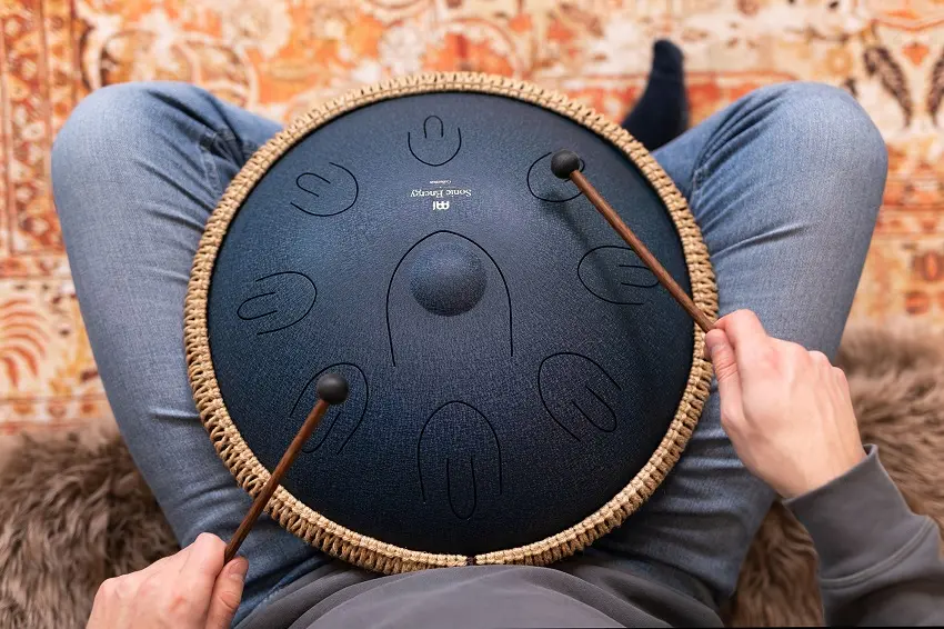 Meinl OSTD2NB Octave Steel Tongue Drum D Amara, Navy Blue 