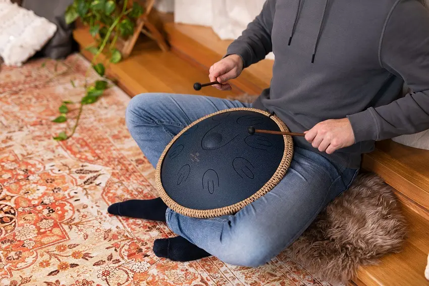 Meinl OSTD2NB Octave Steel Tongue Drum D Amara, Navy Blue 