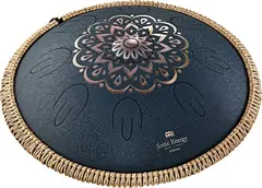 Meinl OSTD2NBE Octave Steel Tongue Drum D Amara, Engraved Floral, Navy Blue