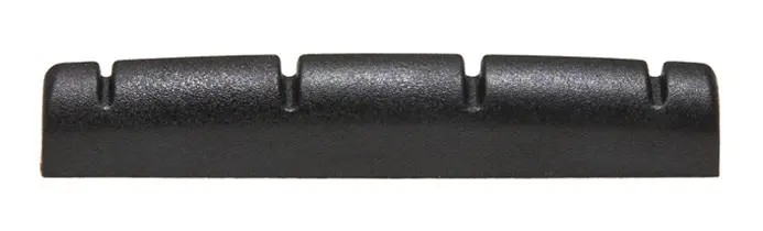 Graph Tech PT-1250-00 Black TUSQ XL Slotted Ukulele Nut - Rounded, Flat 