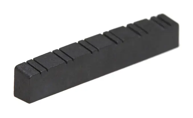 Graph Tech PT-1500-00 Black TUSQ XL Slotted Guitar Nut, 12-Str. 1 3/4", Flat 