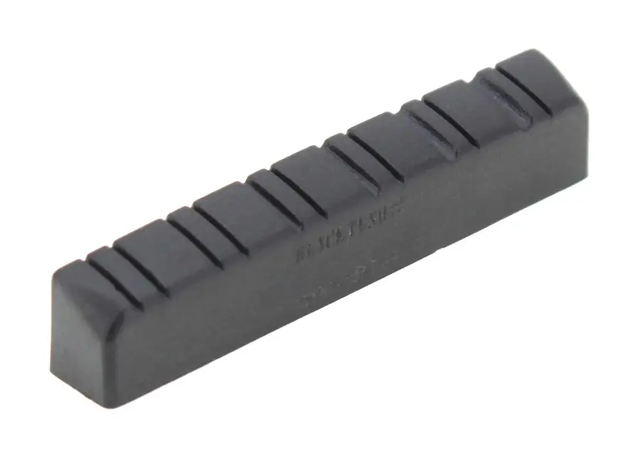 Graph Tech PT-1575-00 Black TUSQ XL Slotted Guitar Nut, 12-Str 1/4" Flat 