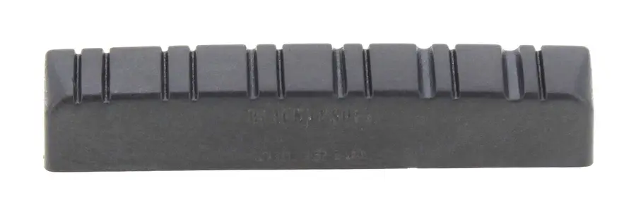 Graph Tech PT-1575-00 Black TUSQ XL Slotted Guitar Nut, 12-Str 1/4" Flat 