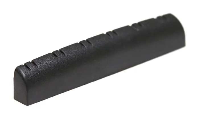 Graph Tech PT-1578-00 Black TUSQ XL Slotted Guitar Nut, 12-Str 3/16", Flat 
