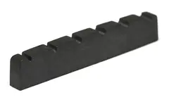Graph Tech PT-1600-00 Black TUSQ XL Slotted Bass Nut, 6-Str. Electric, Flat