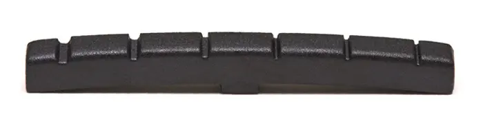 Graph Tech PT-5000-L0 Black TUSQ XL Slotted Guitar Nut, Curved / Flat, LH 