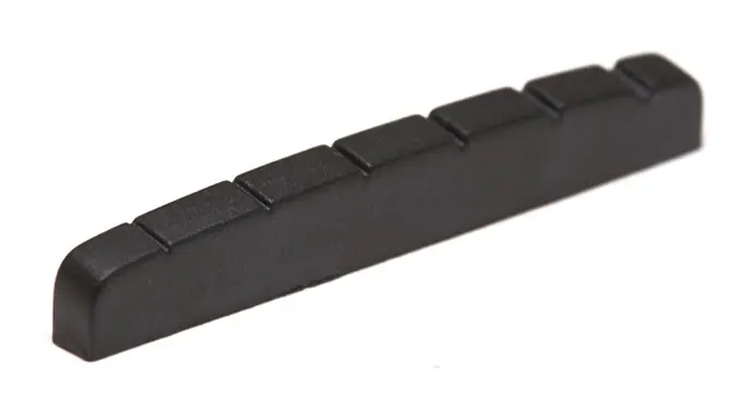 Graph Tech PT-5010-00 Black TUSQ XL Slotted Nut - Electric, F-Style, Flat 