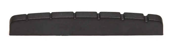 Graph Tech PT-5010-00 Black TUSQ XL Slotted Nut - Electric, F-Style, Flat 