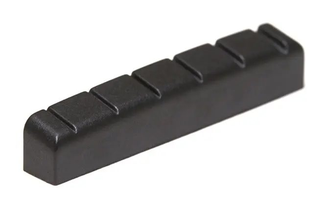 Graph Tech PT-6643-00 Black TUSQ XL Slotted Guitar Nut 43 x 6 mm, Flat 