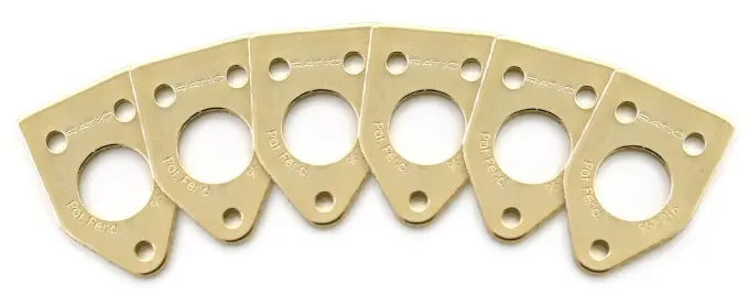 Graph Tech PRT-952-216-G0 Ratio Inviso Match Mounting Plates (6 pcs.) - Gold 