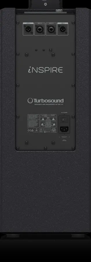 Turbosound iNSPIRE iP1000 V2 1000W Powered Column Loudspeaker, 2x8"+8driver 