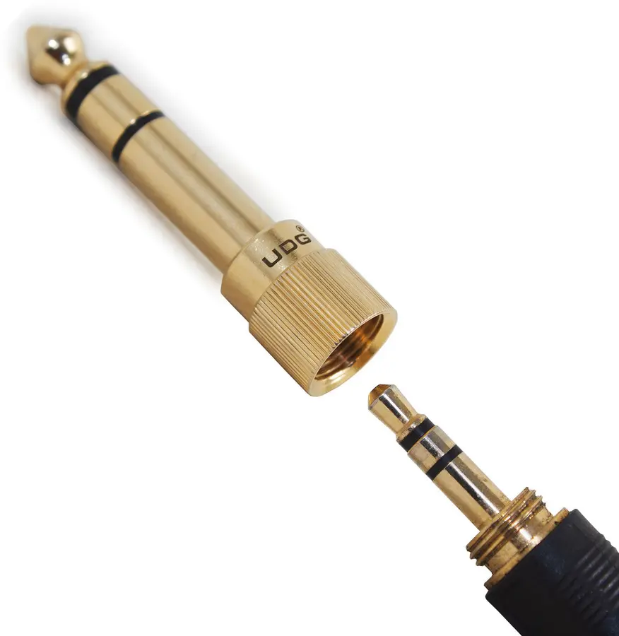 UDG Gear Ultimate adapter med gjenger 3,5 mm TRS til 6,35 mm TRS 