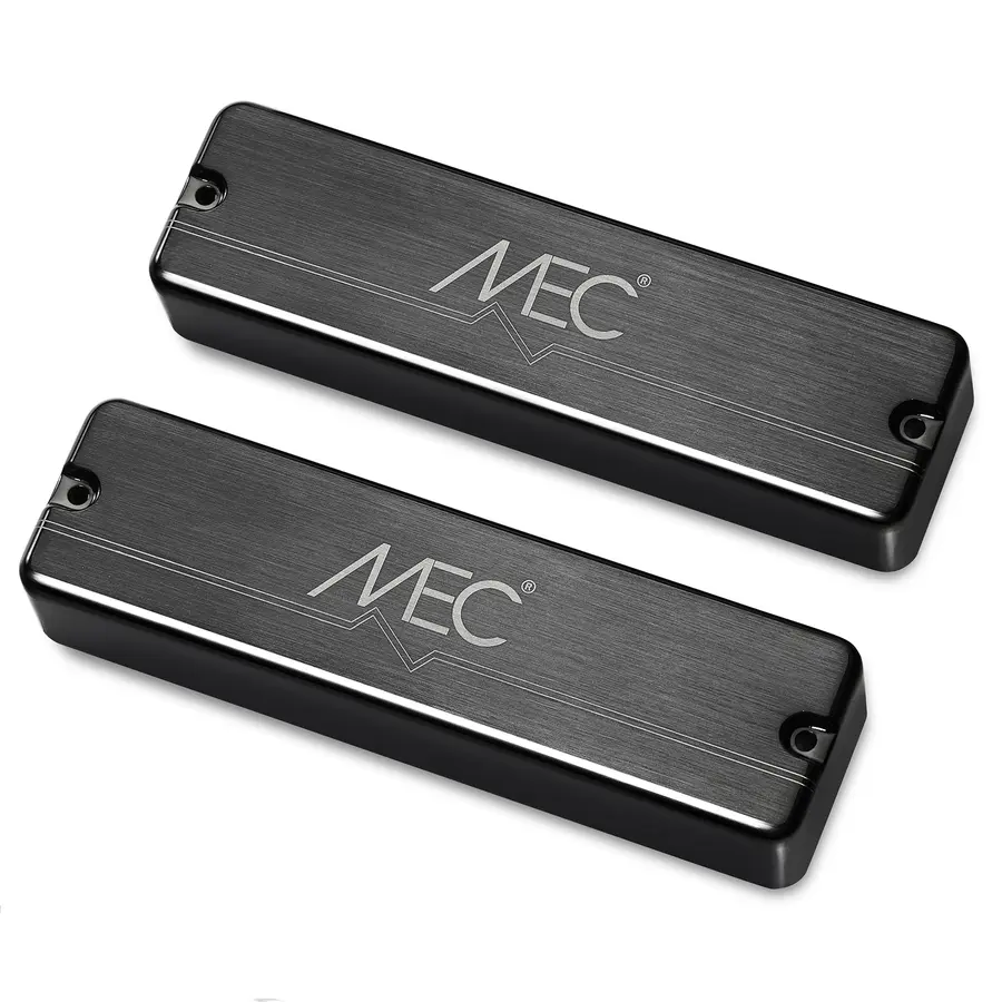 MEC Passive Soapbar Humbucker Bass Pickup Set, Metal Cover, 6-Str BBChrome 