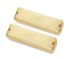 MEC Passive Soapbar Bass Pickup Set Metal Cover, 6-String - Brushed Gold