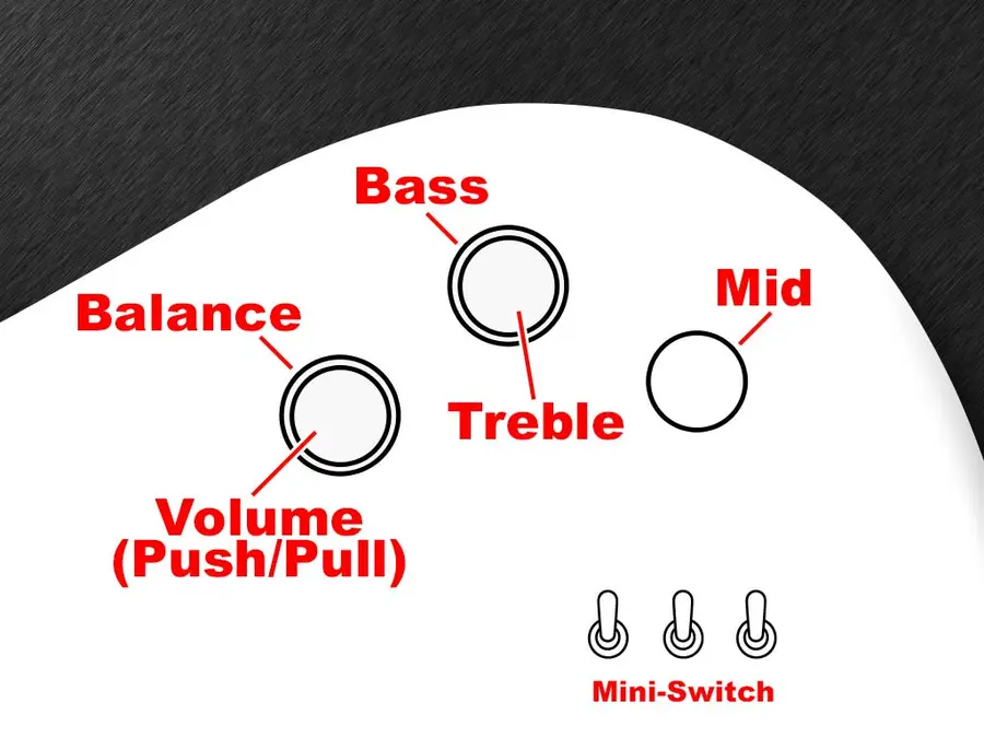 MEC 60056 - Active EQ2 Electronics For Active Pickups w/ 3 Toggle Switches 
