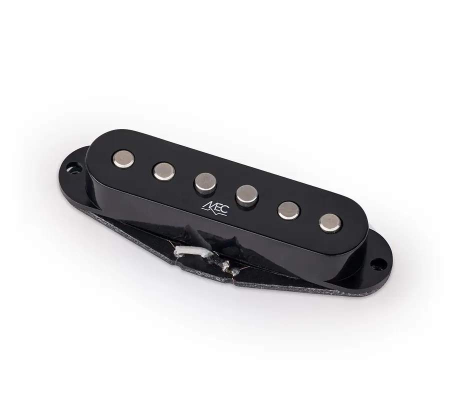 MEC Classic Alnico II Single Coil Guitar Pickup, Neck & Bridge - Black Cover 