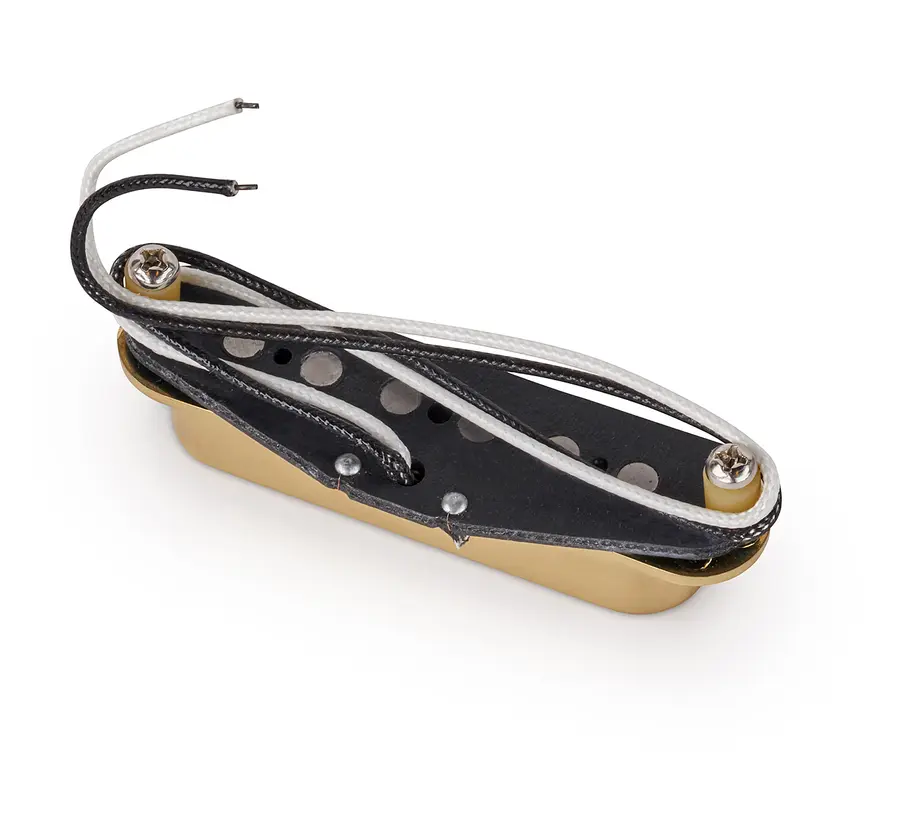 MEC Classic Alnico II Single Coil Guitar Pickup, Neck & Bridge - Gold Cover 