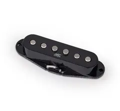 MEC Classic Alnico V Single Coil Guitar Pickup, Middle, RW/RP - Black Cover