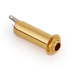 MEC Closed Stereo Jack Socket for Mouning with Jackplates - Gold
