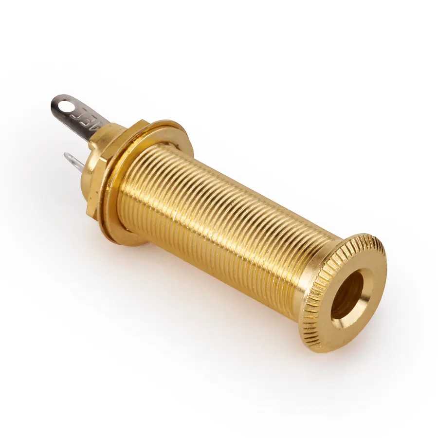 MEC Closed Stereo Jack Socket for Mounting in Instrument Sides - Gold 