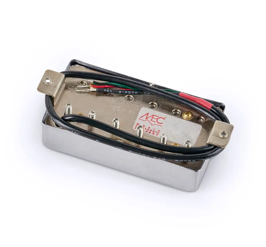 MEC Modern Humbucker Guitar Pickup, Bridge - Chrome Cover 