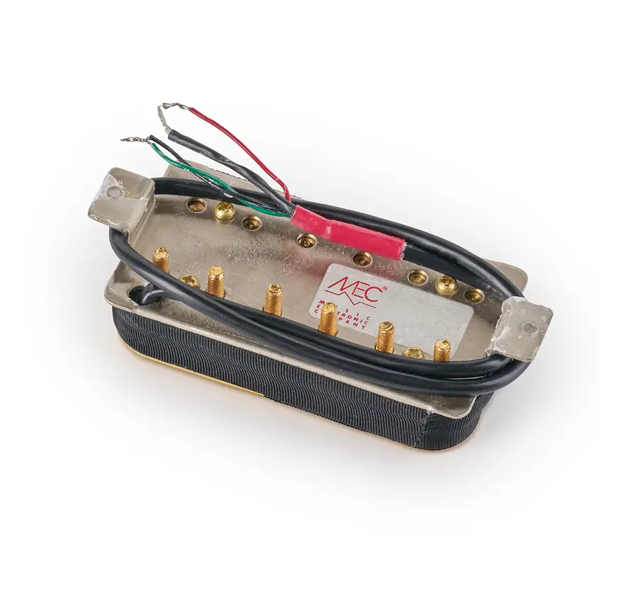 MEC Modern Humbucker Guitar Pickup Tremolo Spacing, Open Bobbin - Gold 