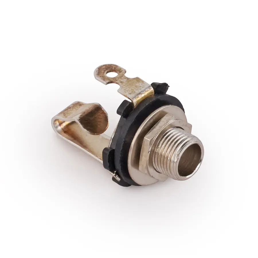 MEC Open 6.3 mm / 1/4 Mono Jack Socket - Chrome 