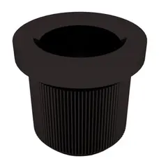 Hipshot 6L150B - Guitar String Ferrules 1 pc. - Black