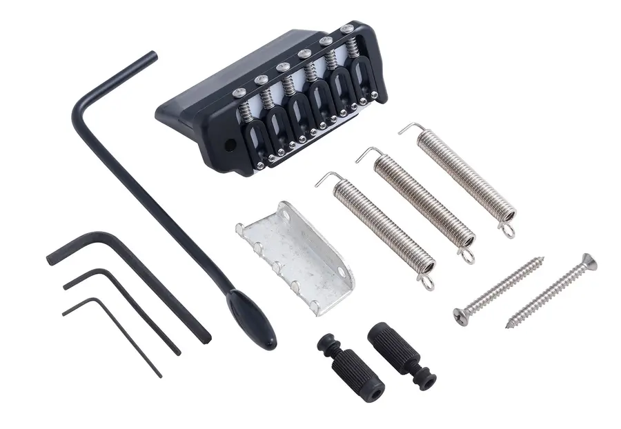 Hipshot 6-String US Contour Tremolo Bridge - Black 