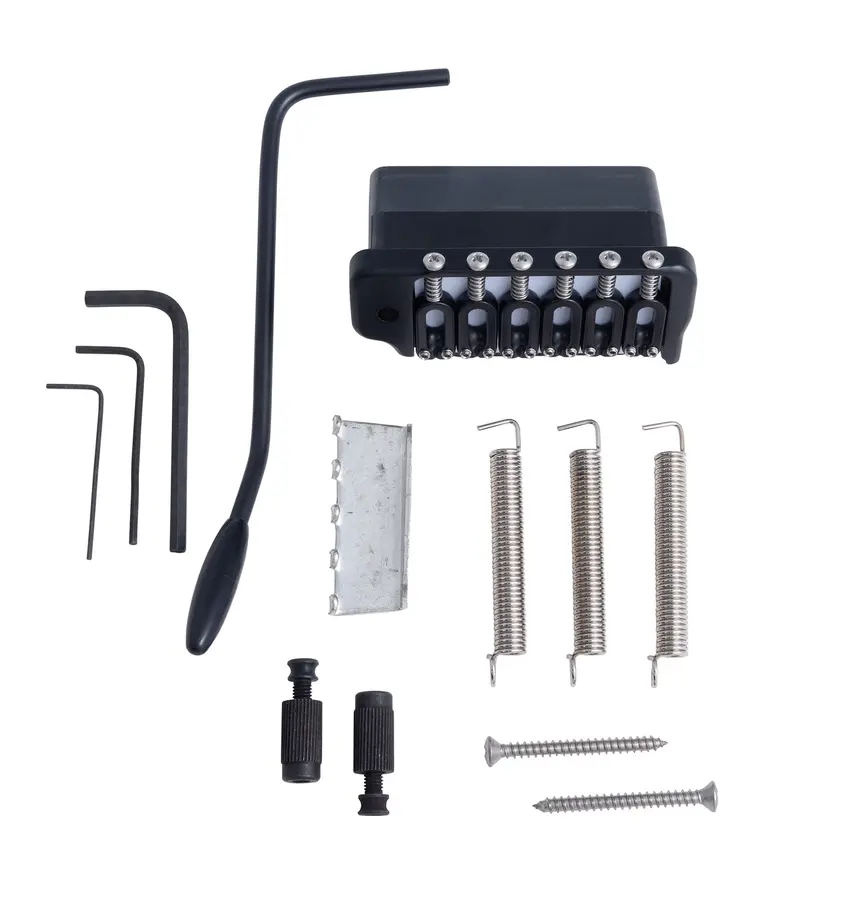 Hipshot 6-String US Contour Tremolo Bridge - Black 