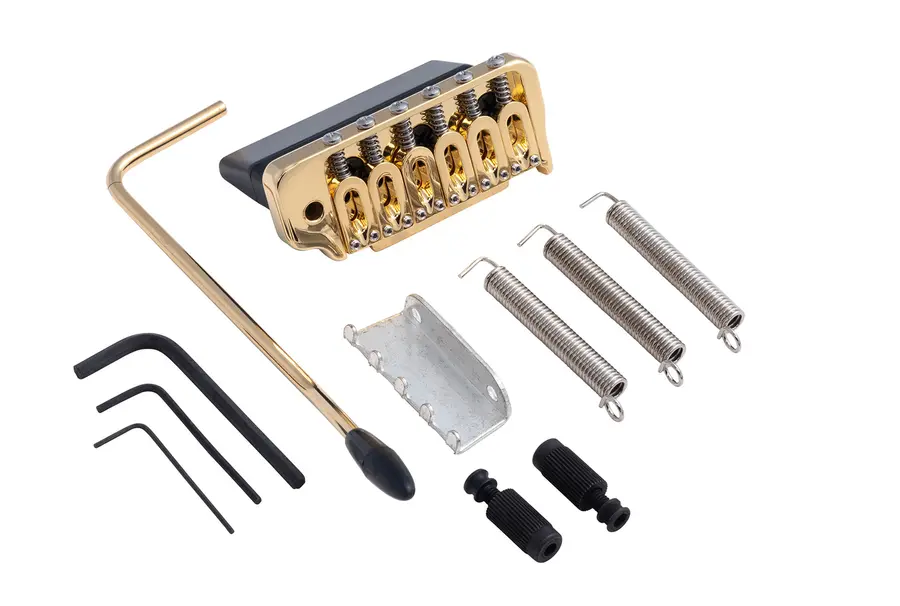Hipshot 6-String US Contour Tremolo Bridge - Gold 