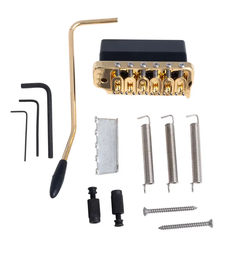 Hipshot 6-String US Contour Tremolo Bridge - Gold 