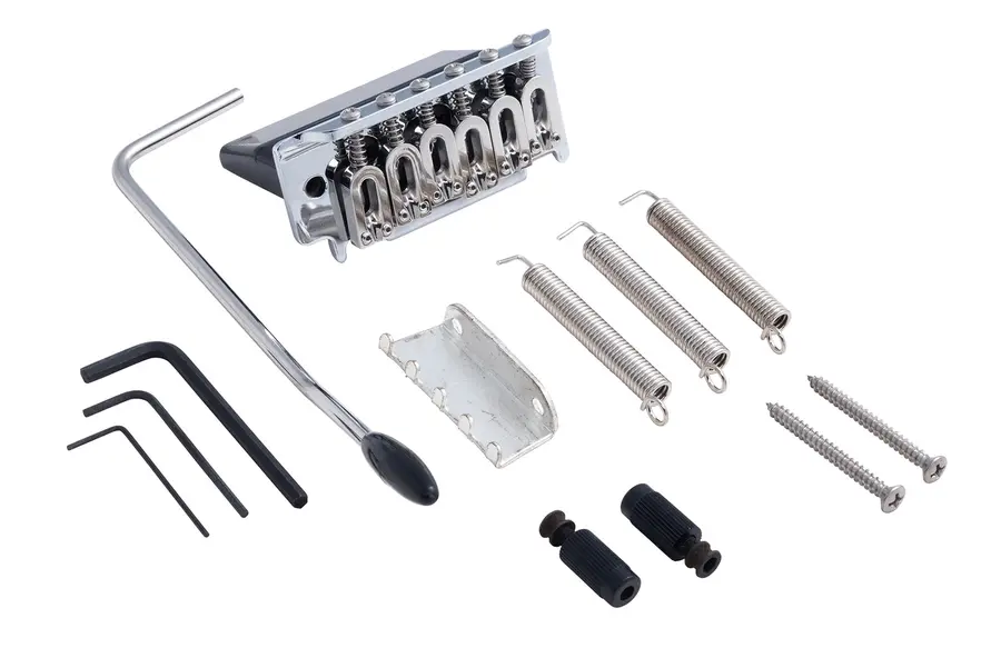 Hipshot 6-String US Flat Plate Tremolo Bridge - Chrome 