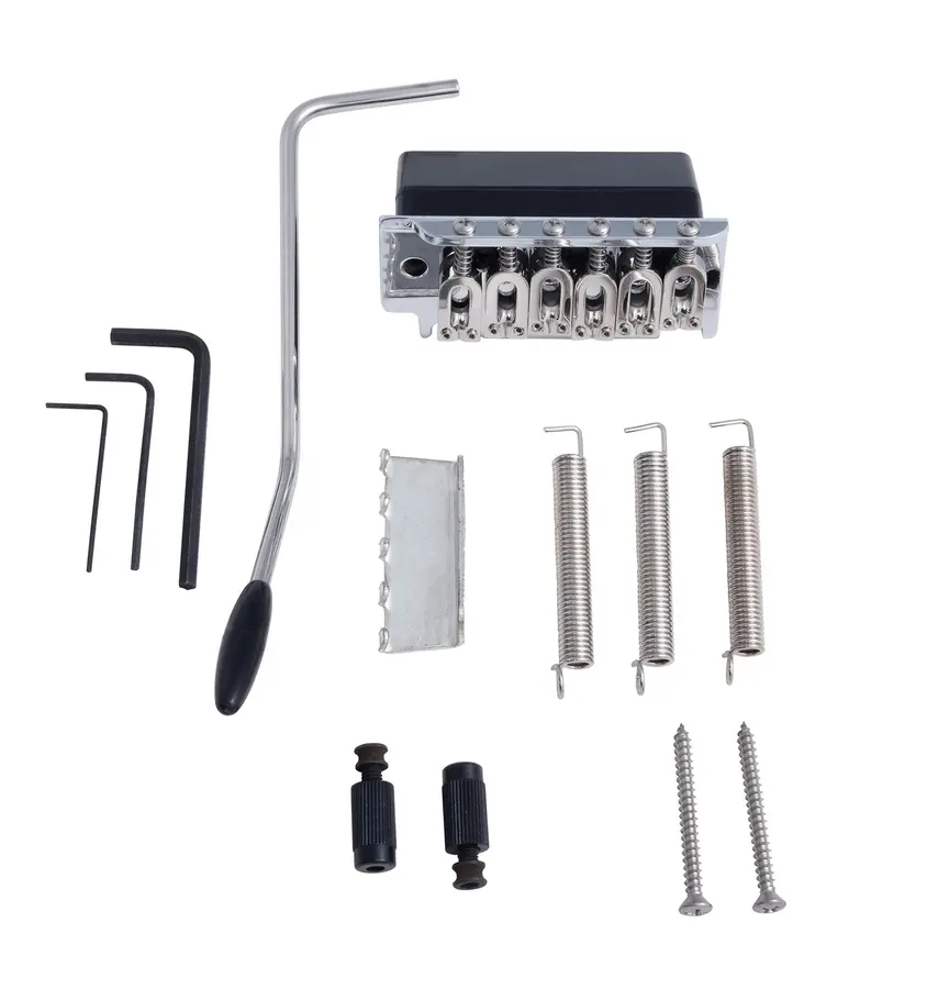 Hipshot 6-String US Flat Plate Tremolo Bridge - Chrome 