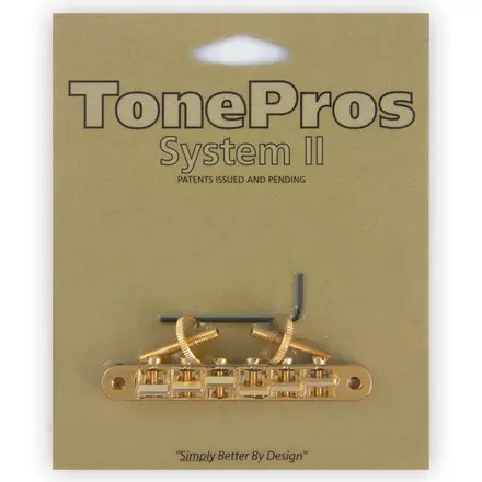 TonePros AVR2 G - Tune-O-Matic Bridge (Vintage ABR-1 Replacement) - Gold 