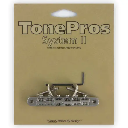 TonePros AVR2 N - Tune-O-Matic Bridge (Vintage ABR-1 Replacement) - Nickel 