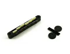TonePros AVR2G B - Tune-O-Matic Bridge (Vintage ABR-1 Replacement) - Black