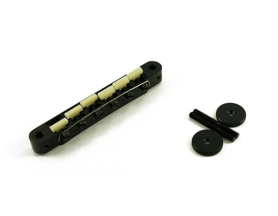 TonePros AVR2G B - Tune-O-Matic Bridge (Vintage ABR-1 Replacement) - Black 