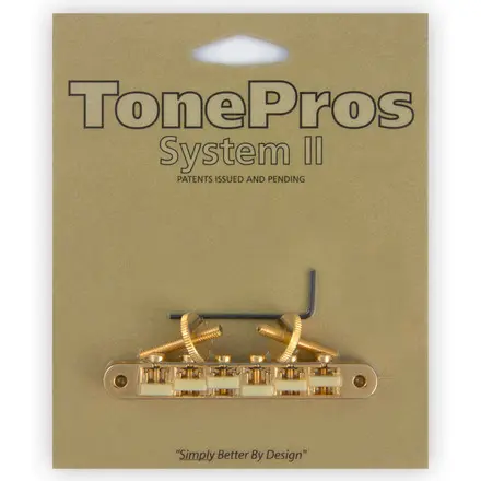 TonePros AVR2G G - Tune-O-Matic Bridge (Vintage ABR-1 Replacement) - Gold 