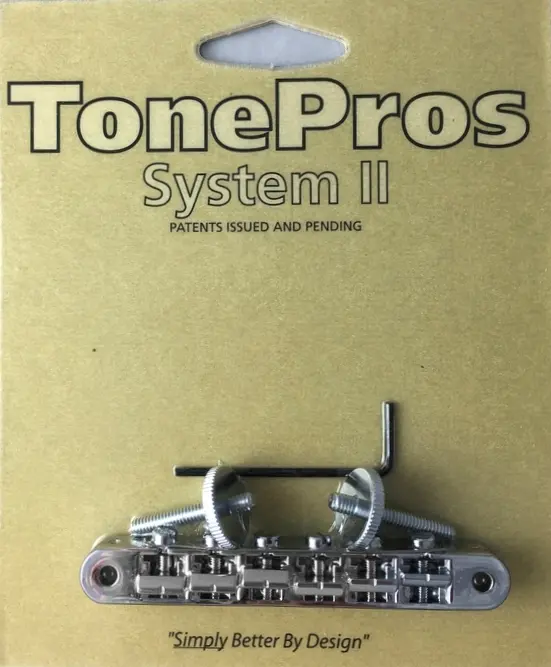 TonePros AVR2P C - Tune-O-Matic Bridge (Vintage ABR-1 Replacement) - Chrome 