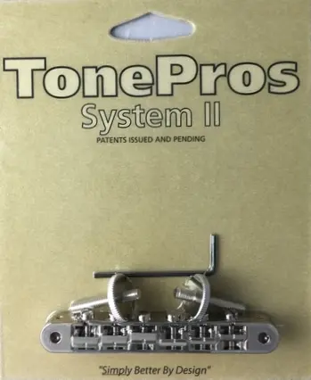 TonePros AVR2P N - Tune-O-Matic Bridge (Vintage ABR-1 Replacement) - Nickel 